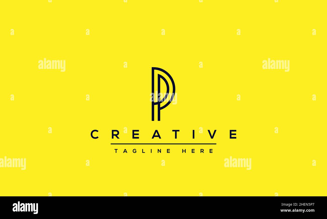 Modern elegant creative P Logo Design and template. PP icon initial Based Monogram and Letters in vector Stock Vector