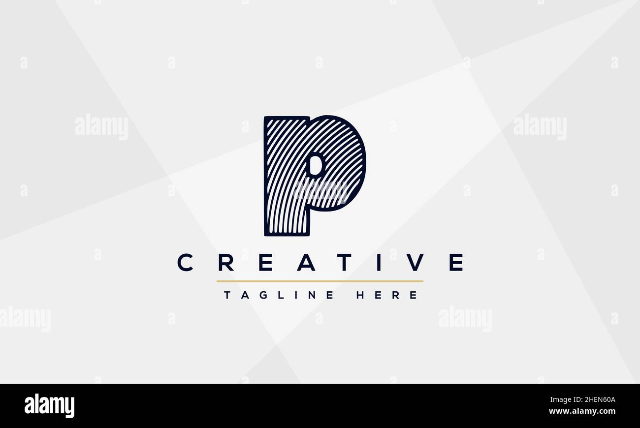 Modern elegant creative P Logo Design and template. PP icon initial Based Monogram and Letters in vector Stock Vector