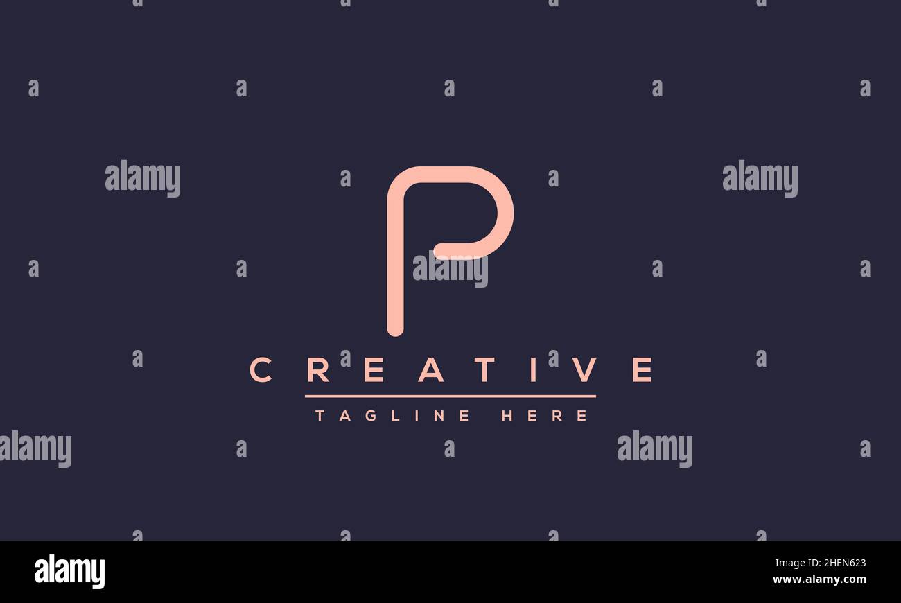 Modern elegant creative P Logo Design and template. PP icon initial Based Monogram and Letters in vector Stock Vector