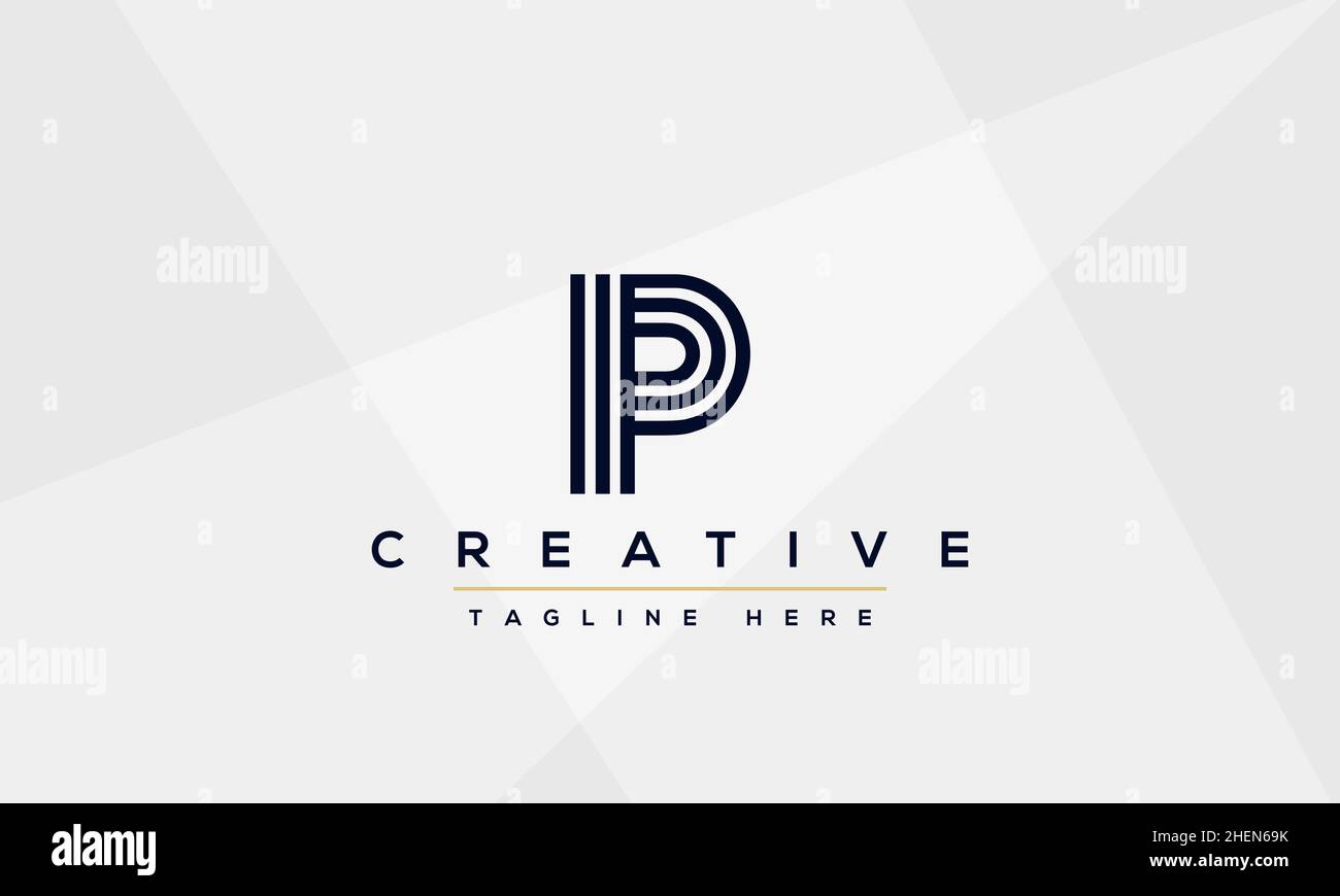 Modern elegant creative P Logo Design and template. PP icon initial Based Monogram and Letters in vector Stock Vector