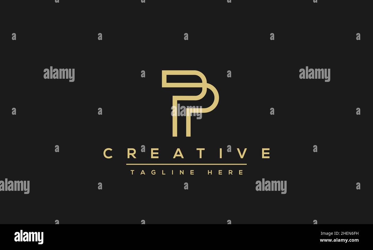 Modern elegant creative P Logo Design and template. PP icon initial Based Monogram and Letters in vector Stock Vector