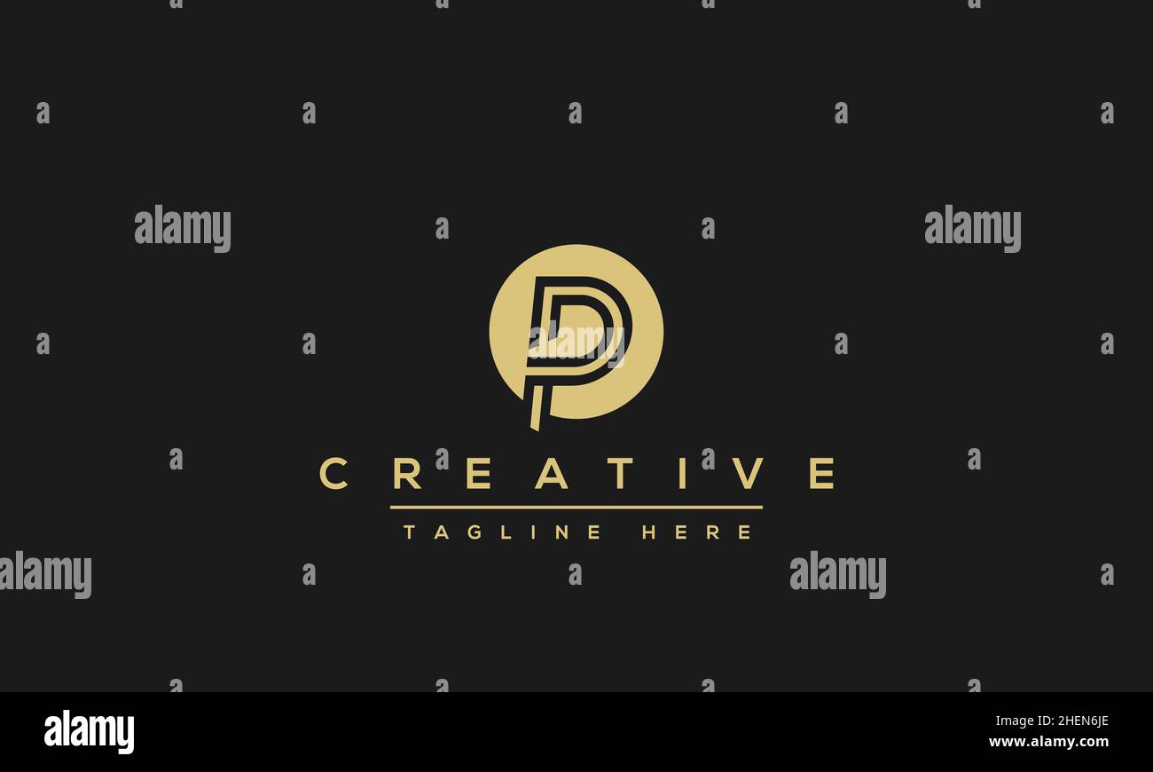 Modern elegant creative P Logo Design and template. PP icon initial Based Monogram and Letters in vector Stock Vector