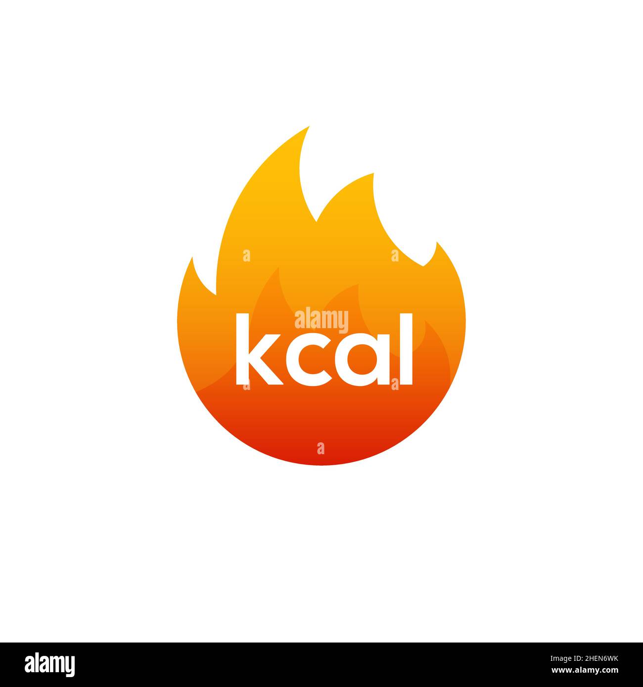 Energy fat burn kcal fire icon. Kilocalorie hot logo vector weight