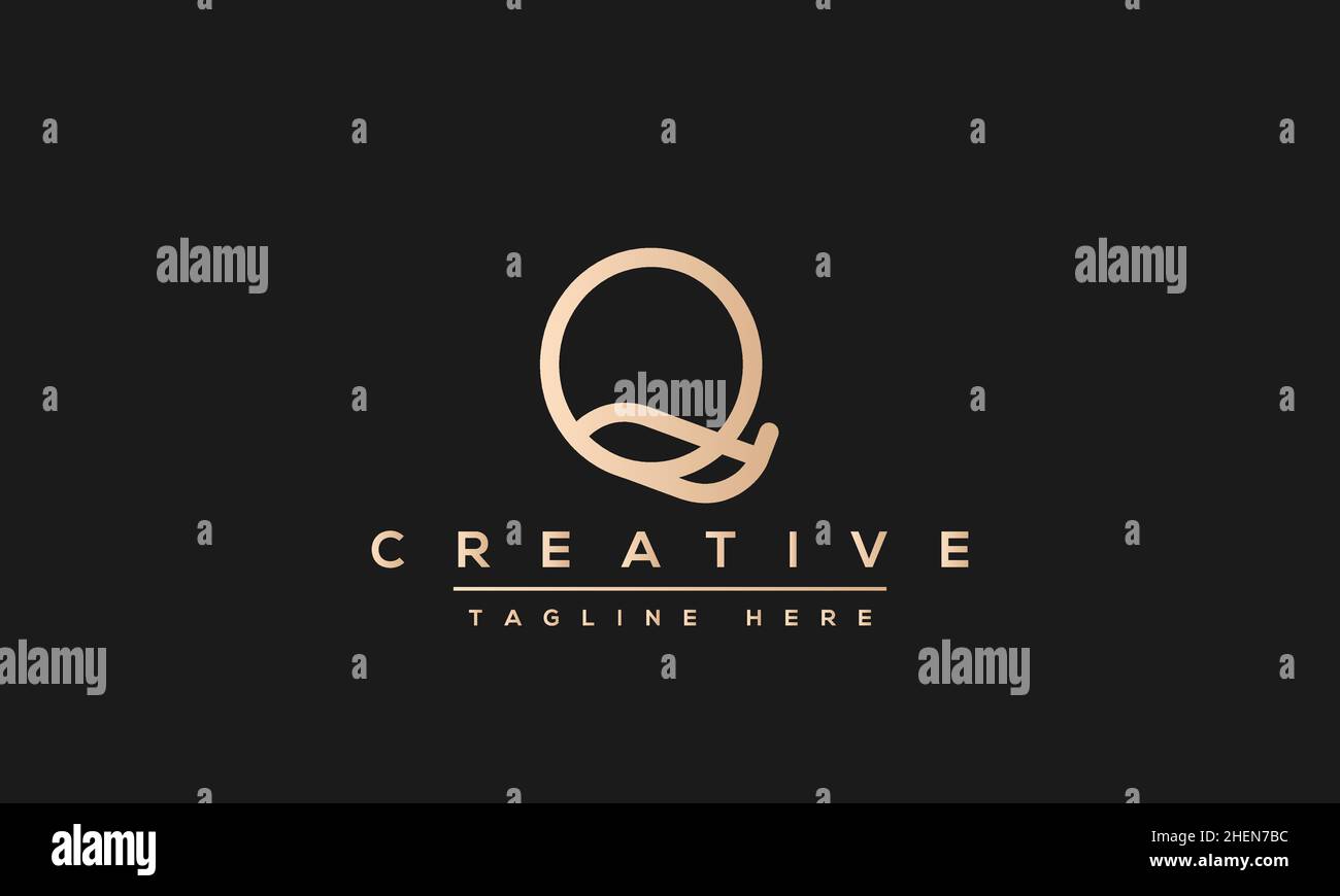 Abstract monogram letter Q logo icon design. Minimalist Q QQ creative initial based vector template Stock Vector