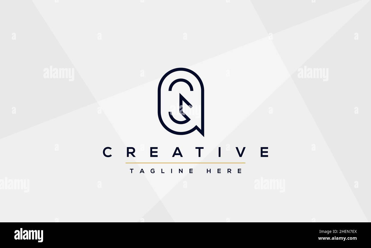 Abstract monogram letter Q logo icon design. Minimalist Q QQ creative initial based vector template Stock Vector