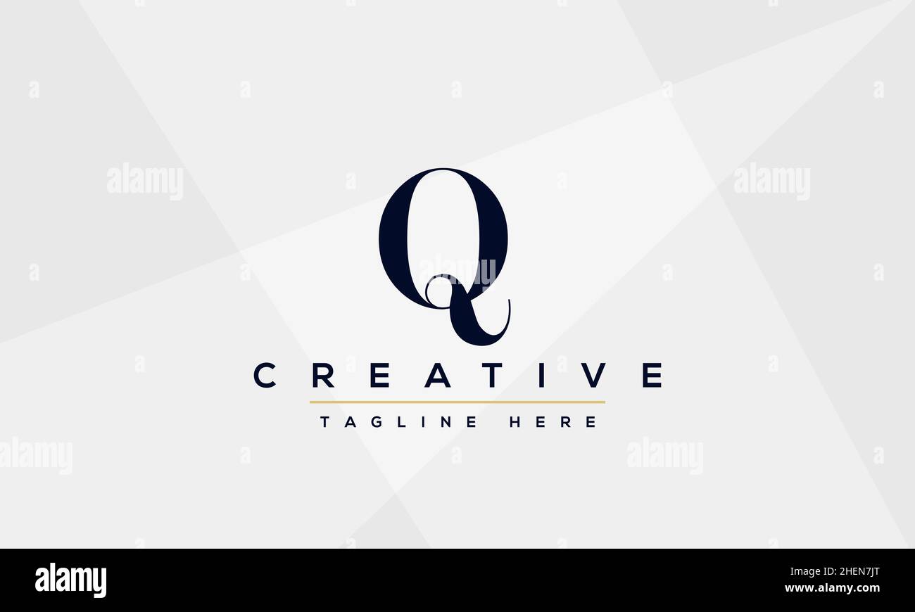 Abstract monogram letter Q logo icon design. Minimalist Q QQ creative initial based vector template Stock Vector