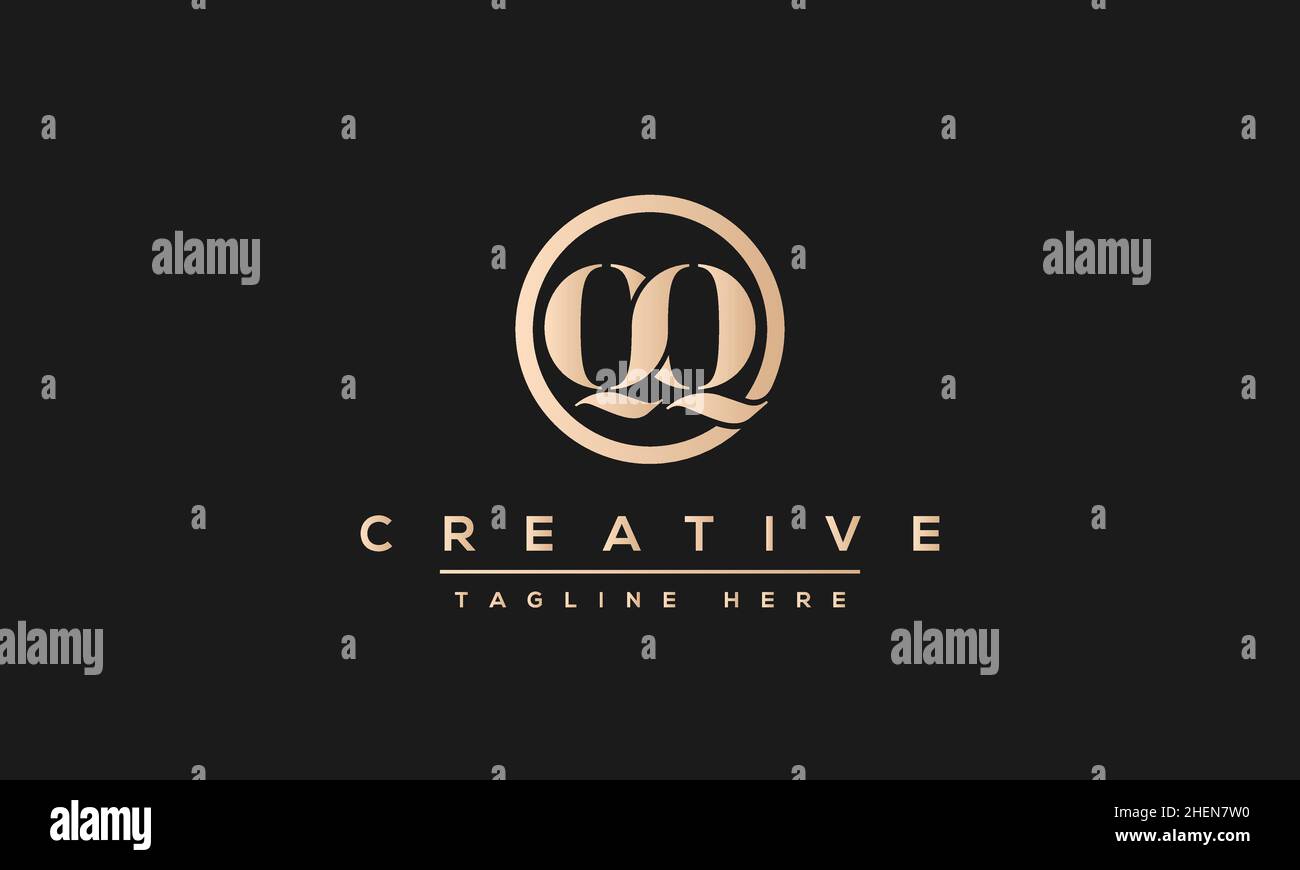 Abstract monogram letter Q logo icon design. Minimalist Q QQ creative initial based vector template Stock Vector