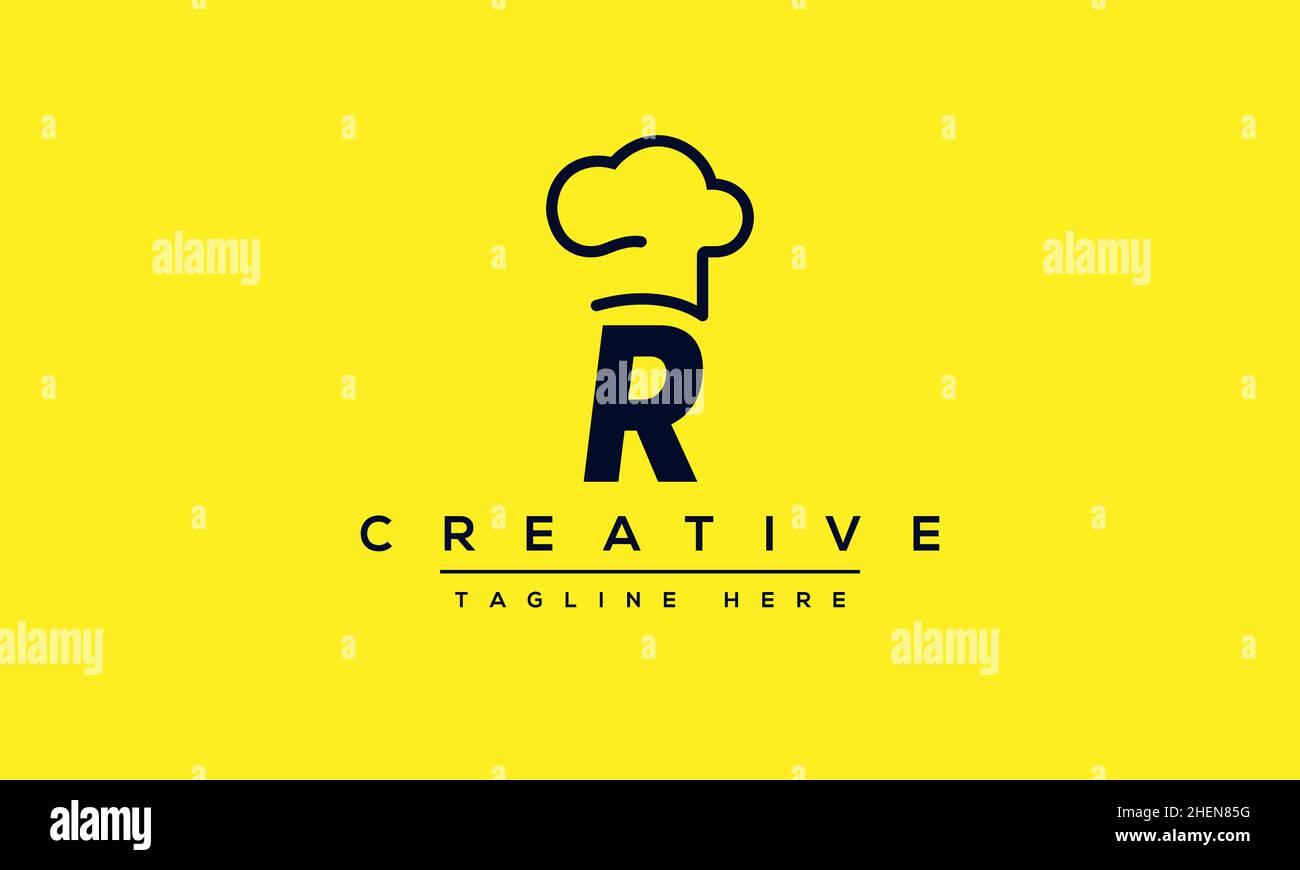 Abstract monogram letter R logo icon design. Minimalist R RR creative initial based vector template Stock Vector