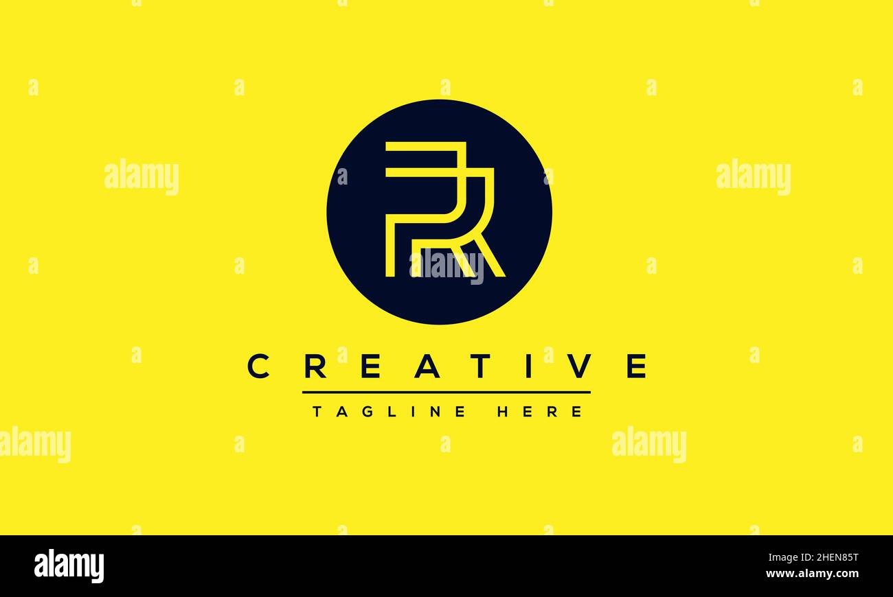 Abstract monogram letter R logo icon design. Minimalist R RR creative