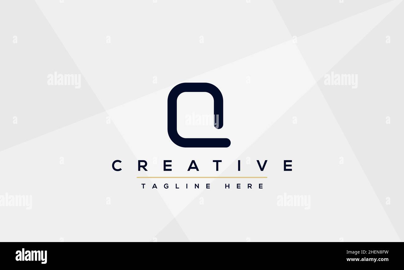 Abstract monogram letter Q logo icon design. Minimalist Q QQ creative initial based vector template Stock Vector