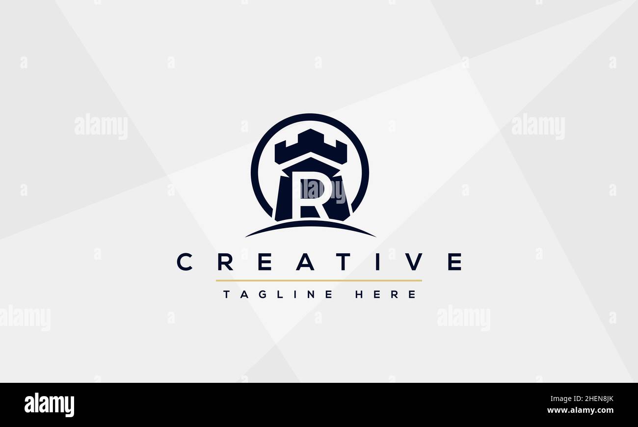 Abstract monogram letter R logo icon design. Minimalist R RR creative initial based vector template Stock Vector