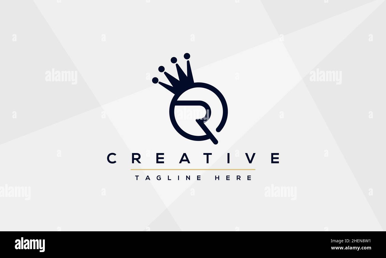 Abstract monogram letter R logo icon design. Minimalist R RR creative initial based vector template Stock Vector