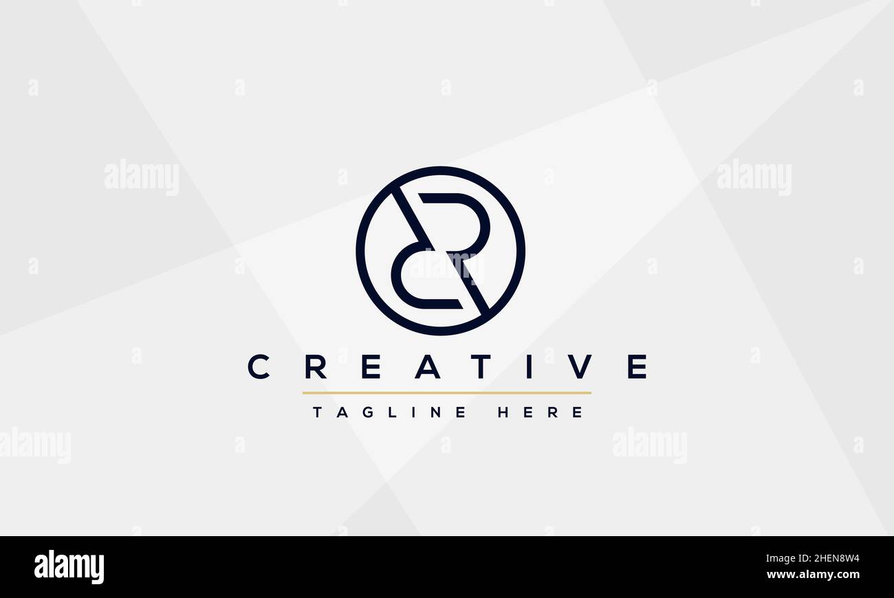 Abstract monogram letter R logo icon design. Minimalist R RR creative initial based vector template Stock Vector