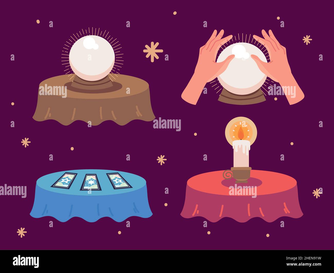 fortune telling icons Stock Vector Image & Art Alamy