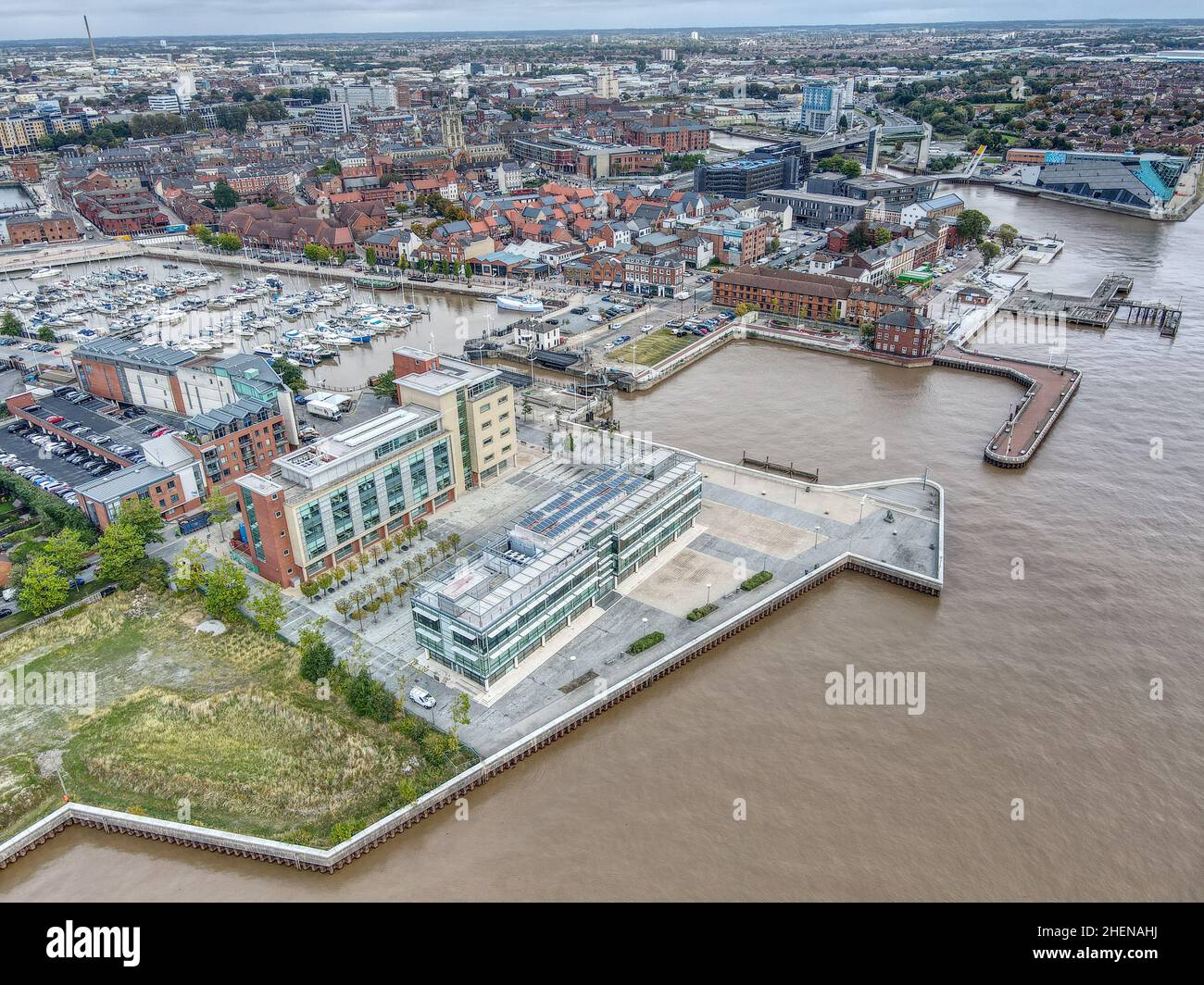 Aerial view of Kingston upon Hull Stock Photo Alamy