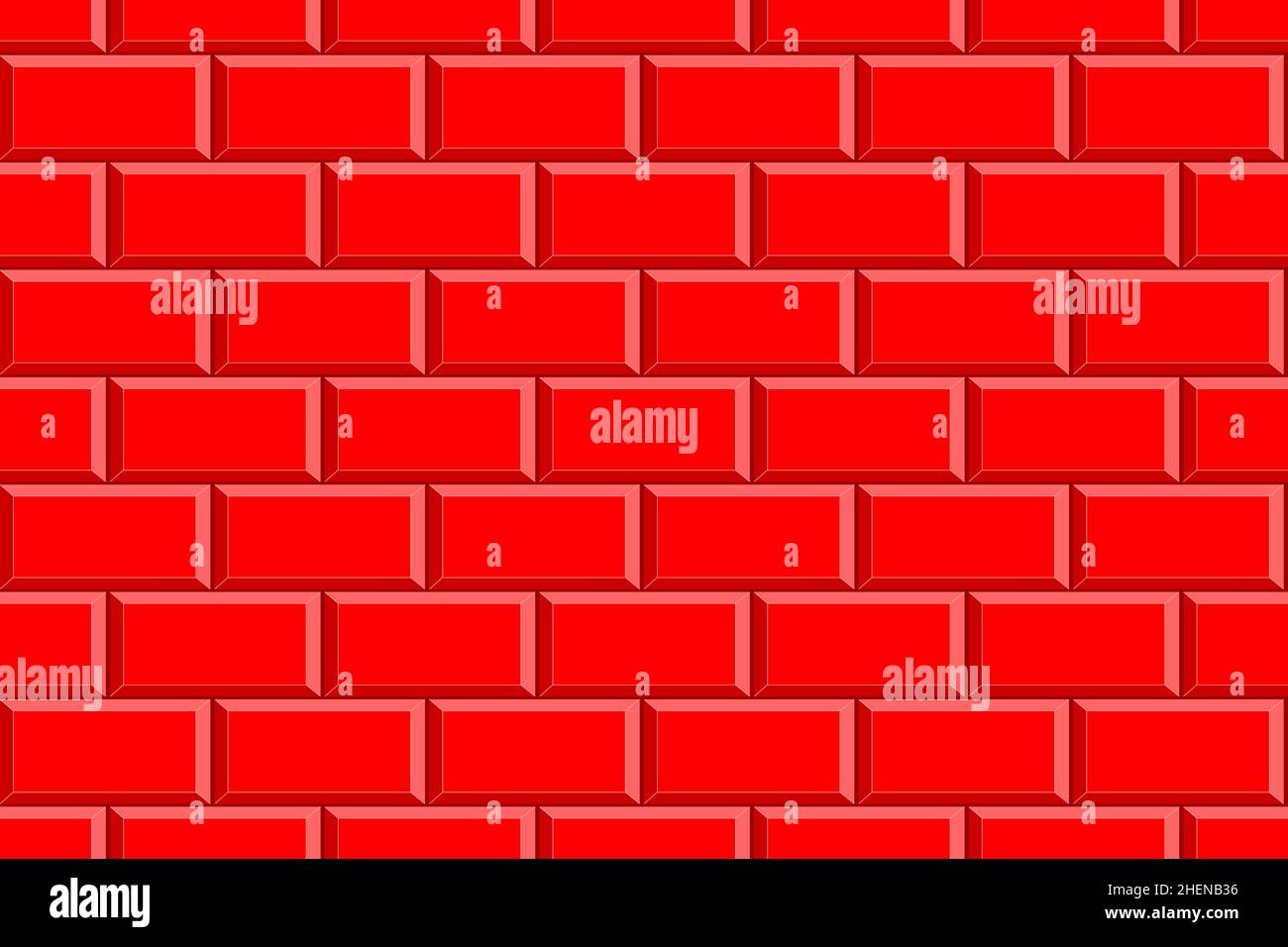 Red subway tile seamless pattern. Metro stone brick background. Kitchen