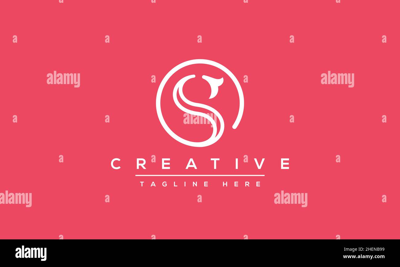 Simple Elegant Letter S Logo Design. Modern minimalist S SS creative initials based vector icon template Stock Vector