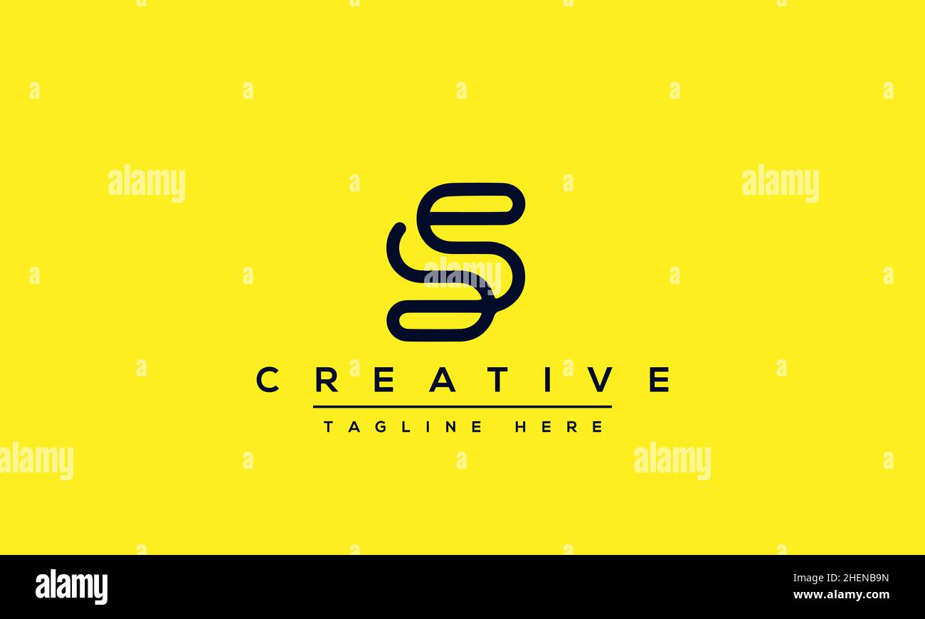 Simple Elegant Letter S Logo Design. Modern minimalist S SS creative ...