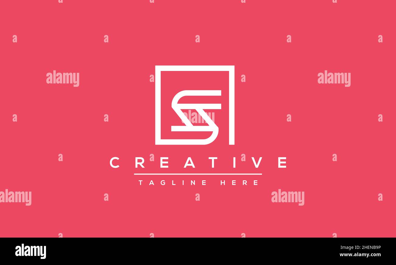 Simple Elegant Letter S Logo Design. Modern minimalist S SS creative initials based vector icon template Stock Vector
