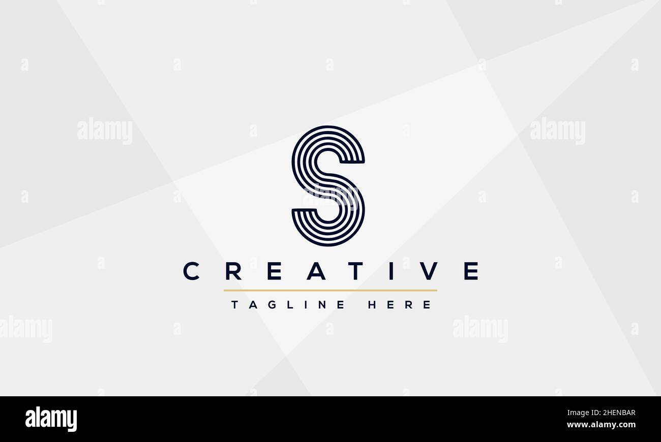 Simple Elegant Letter S Logo Design. Modern minimalist S SS creative initials based vector icon template Stock Vector