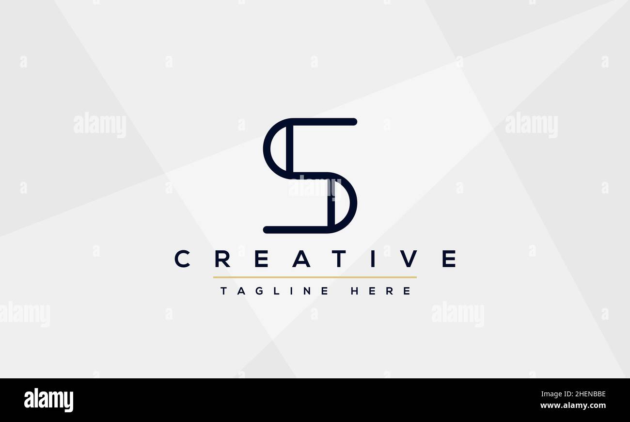 Simple Elegant Letter S Logo Design. Modern minimalist S SS creative initials based vector icon template Stock Vector