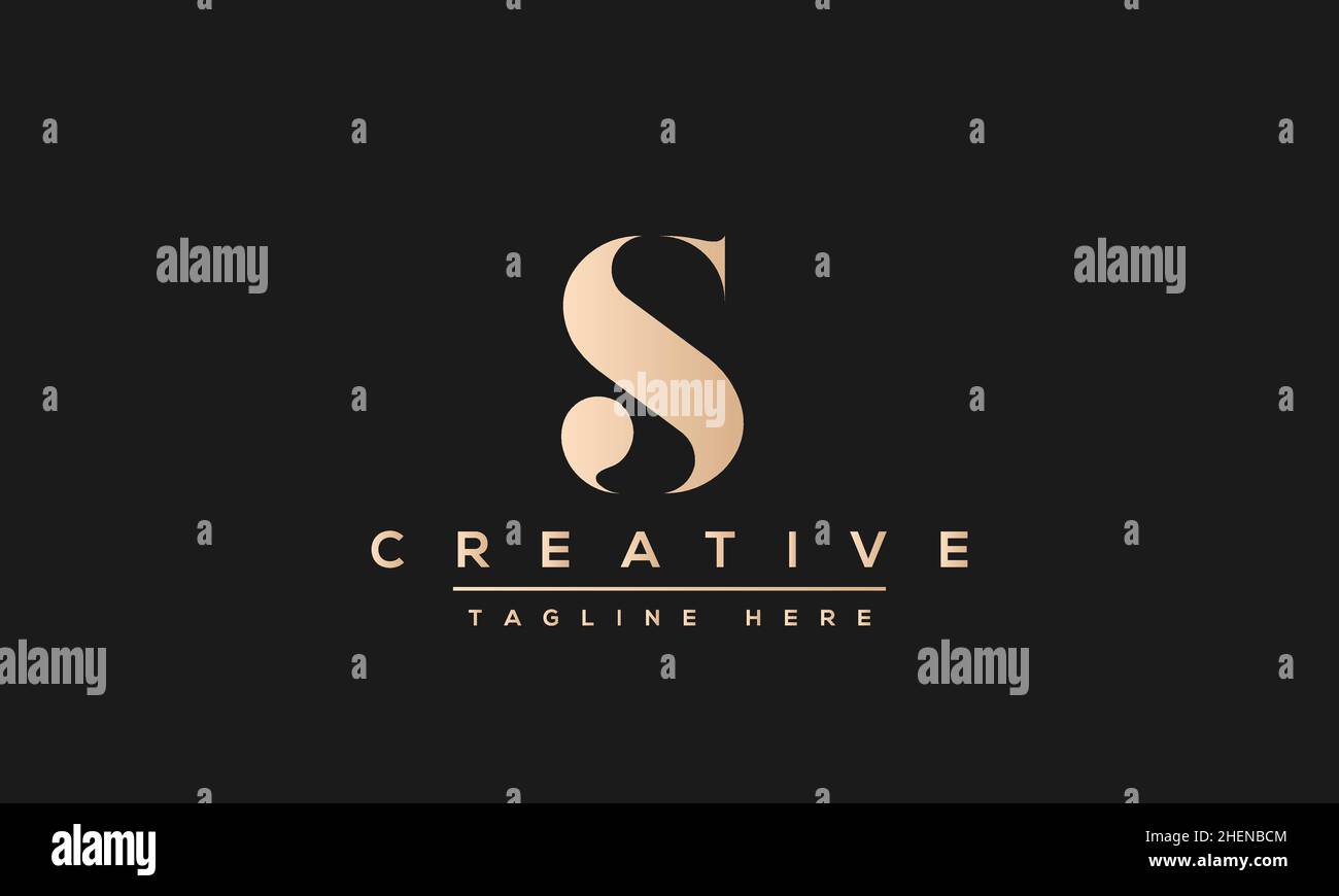 Simple Elegant Letter S Logo Design. Modern minimalist S SS creative ...