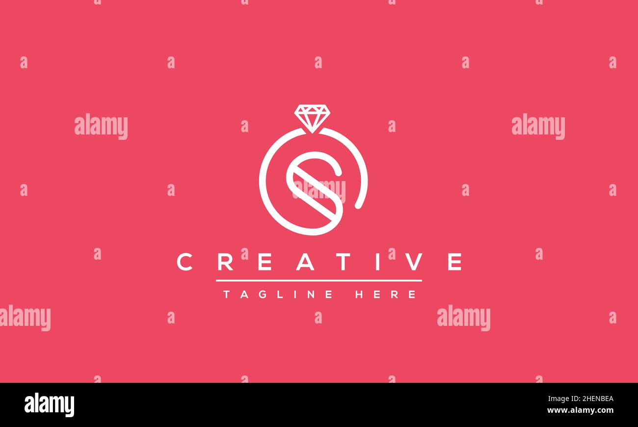 Simple Elegant Letter S Logo Design. Modern minimalist S SS creative initials based vector icon template Stock Vector