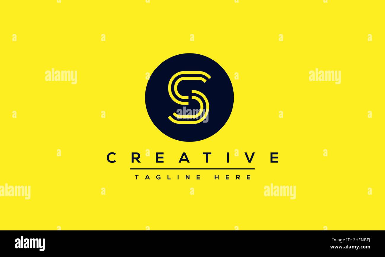 Simple Elegant Letter S Logo Design. Modern minimalist S SS creative initials based vector icon template Stock Vector