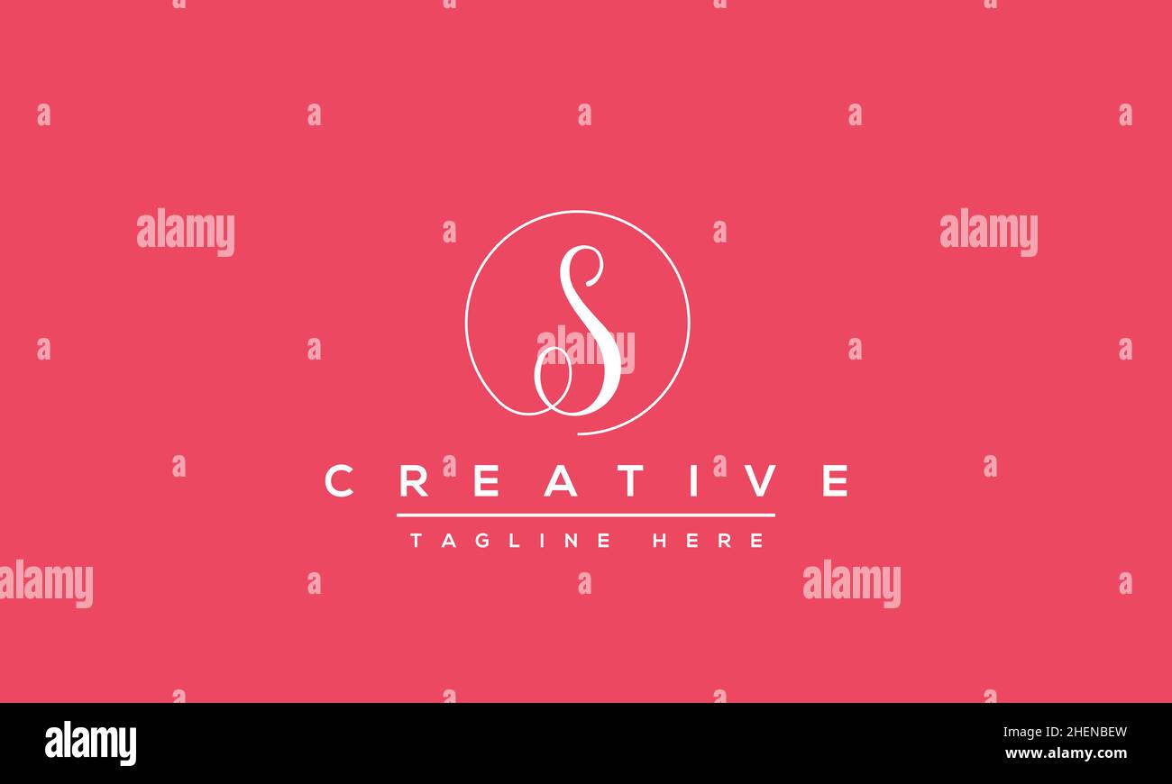 Simple Elegant Letter S Logo Design. Modern minimalist S SS creative initials based vector icon template Stock Vector