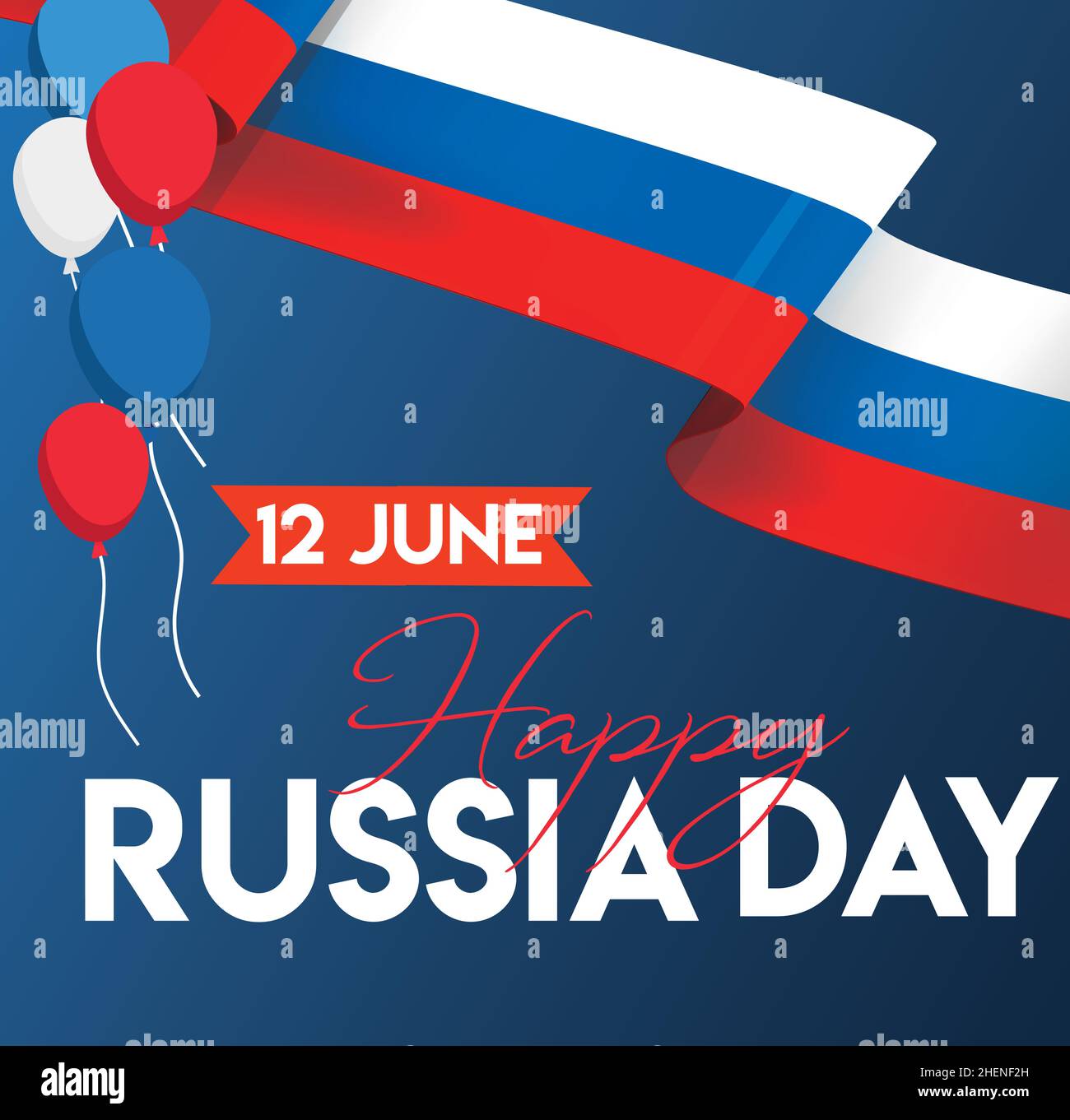 Banner 12 June Russia Day Vector Template Of Russian Waving Flag With Heart Shape Background With Flying Tricolor Flag National Holiday 12th Stock Vector Image Art Alamy