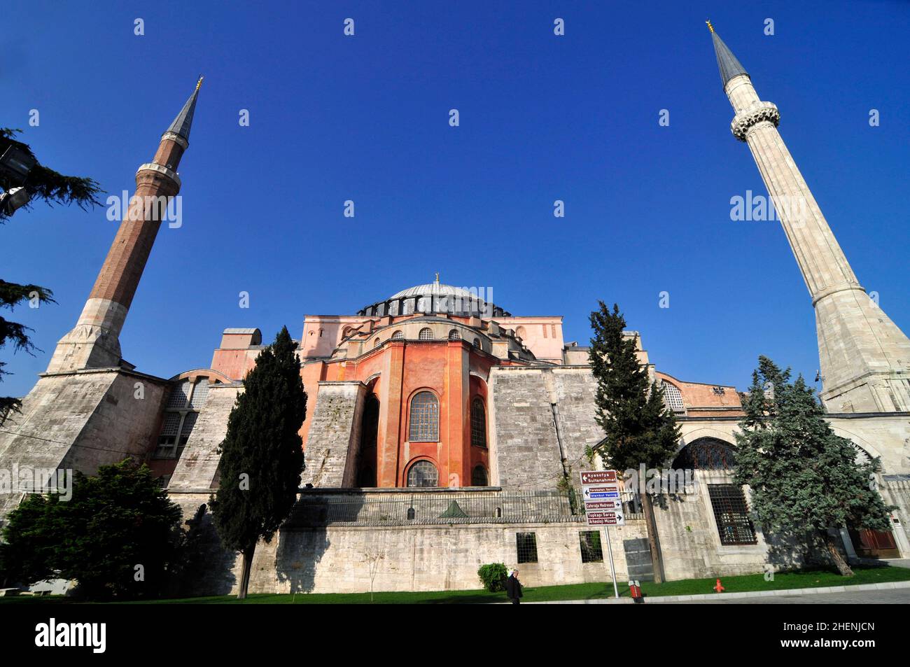 Aya Sofya is a former Byzantine church used as a mosque and museum today. Istanbul, Turkey. Stock Photo