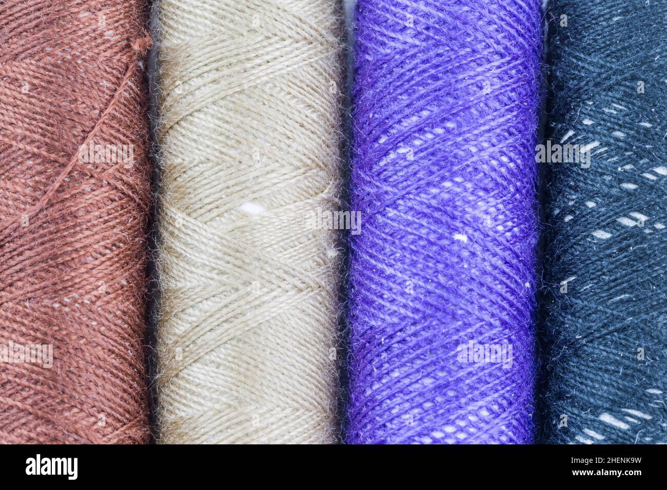 Color thread spool isolated on white background Stock Photo