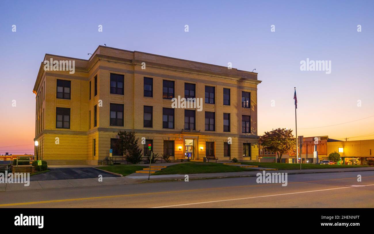 Petersburg, Indiana, USA - September 28, 2021: The Pike County Courthouse Stock Photo