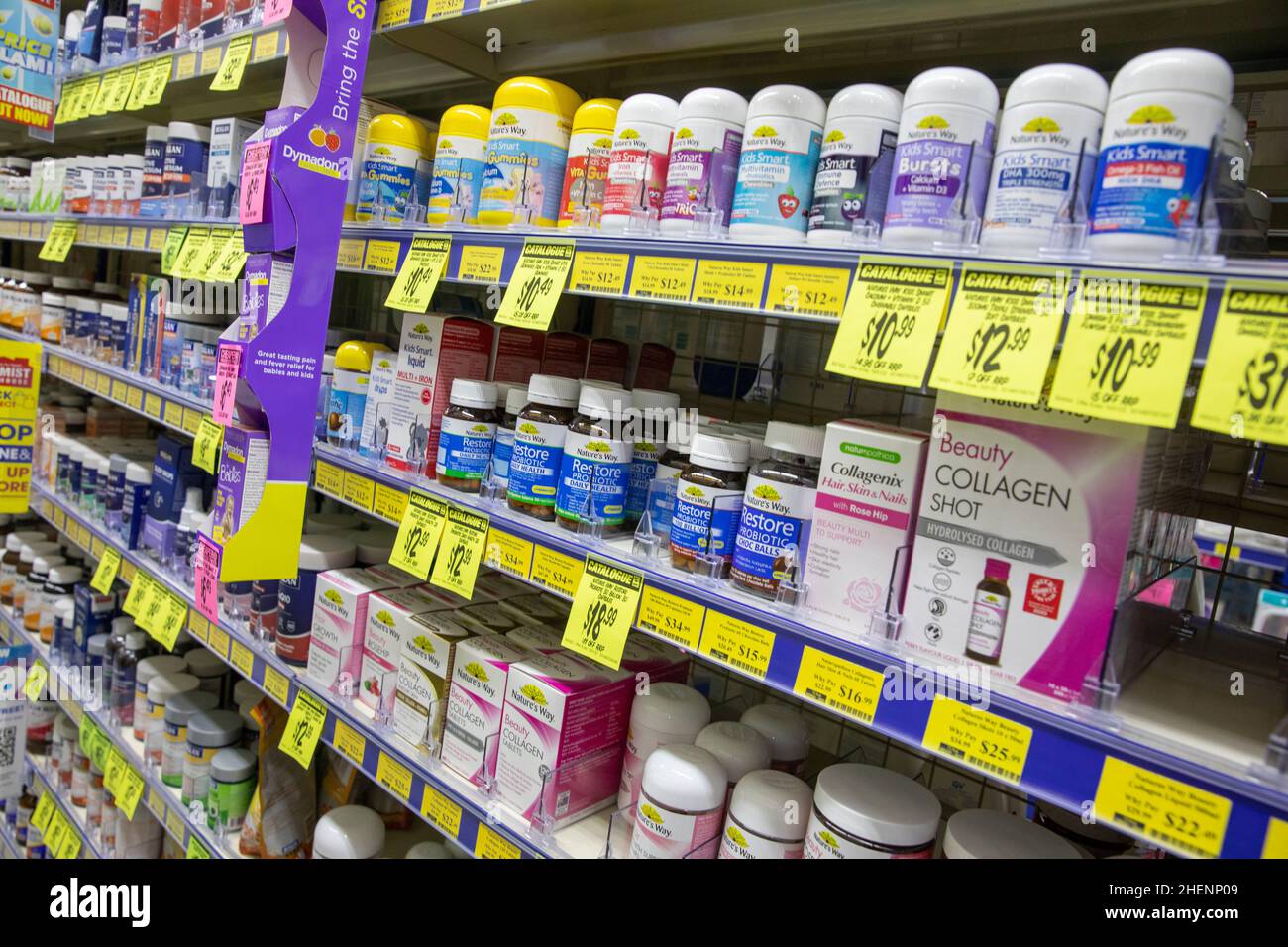 Natures Way supplements and vitamins for sale in an australian chemist