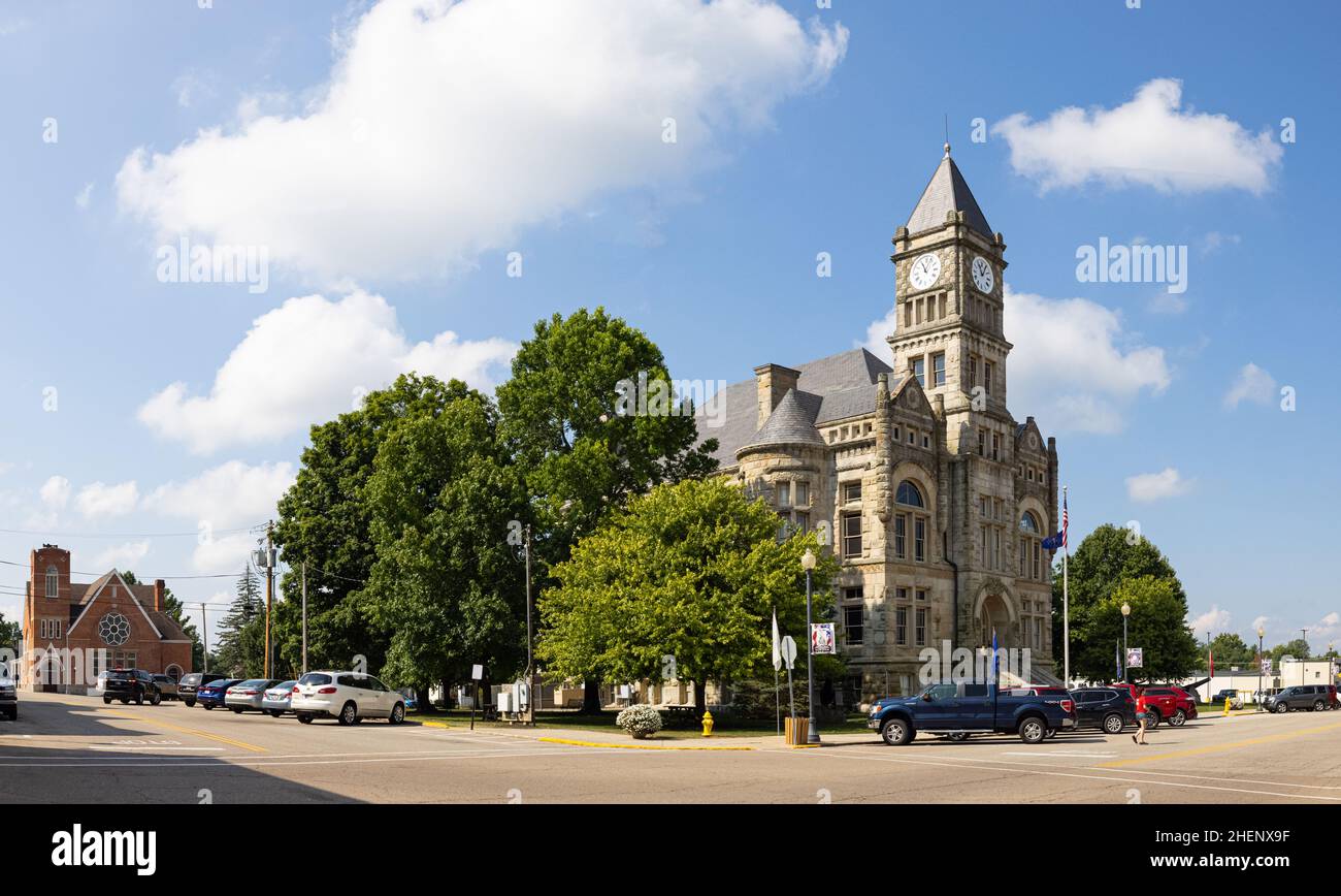 Liberty, Indiana, USA - August 20, 2021: The Union County Courthouse ...