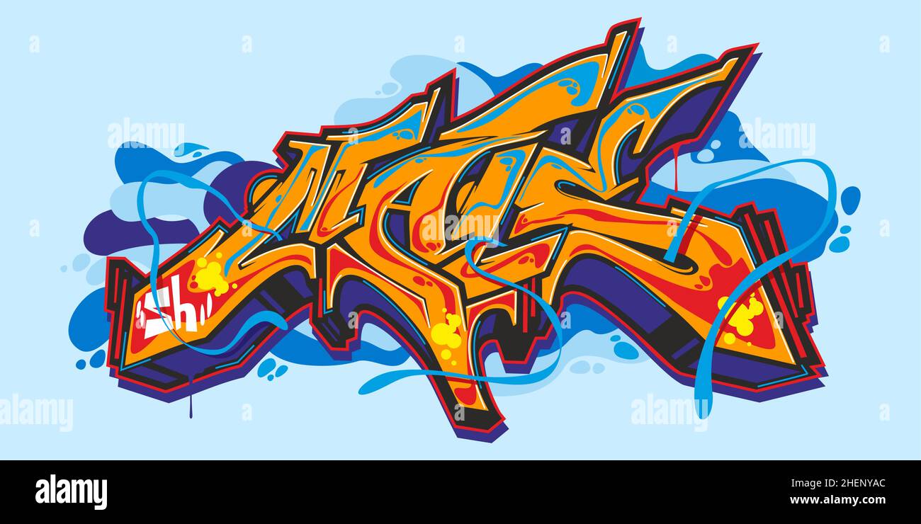 Isolated Abstract Urban Graffiti Street Art Style Word Mals Lettering Vector Illustration  Stock Vector