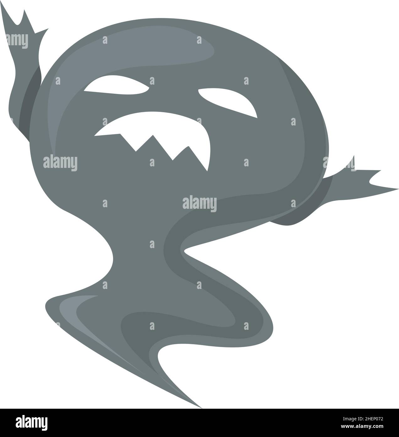 Fear ghost icon cartoon vector. Cute halloween. Spooky costume Stock Vector