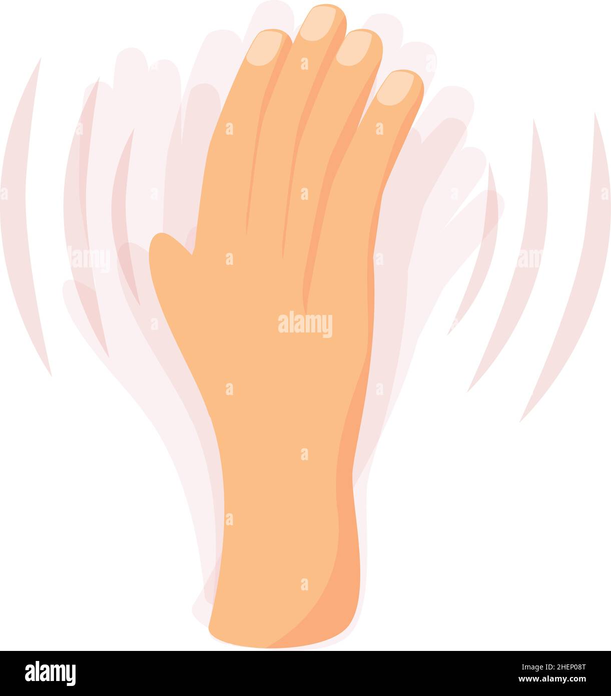 Shake hand icon cartoon vector. Panic attack. Mental stress Stock ...