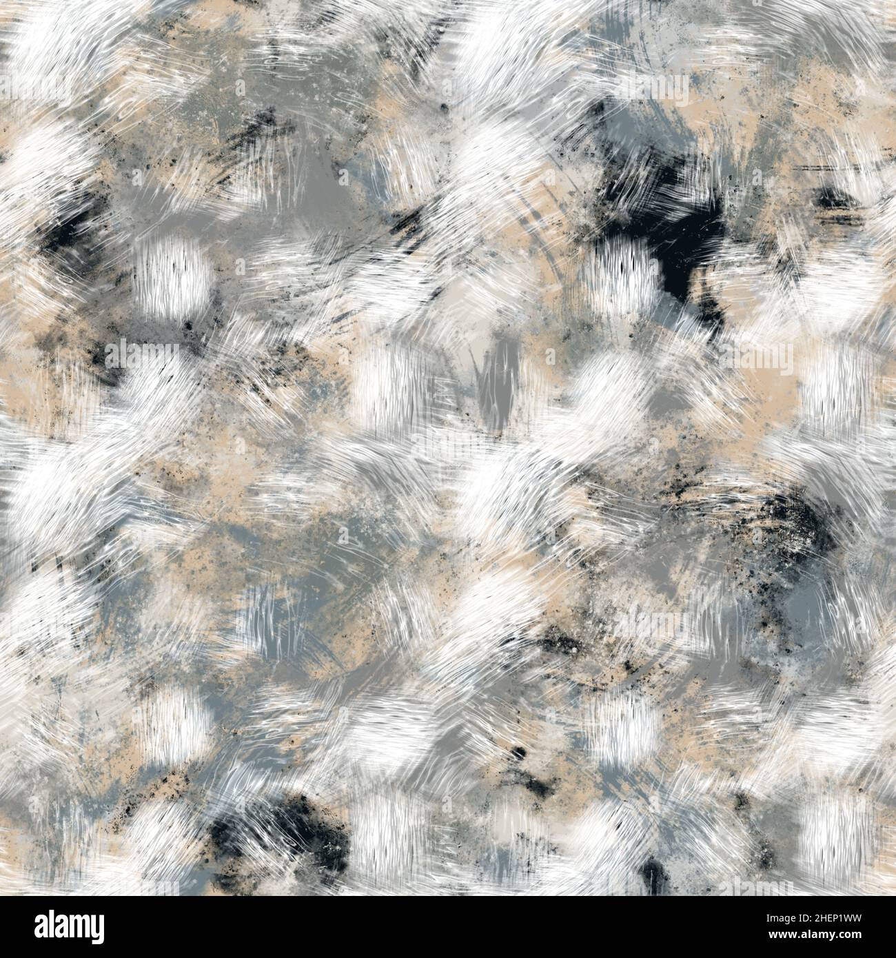 Print Repeat High Resolution Seamless neutral tan and white distressed grungy motif surface pattern ...