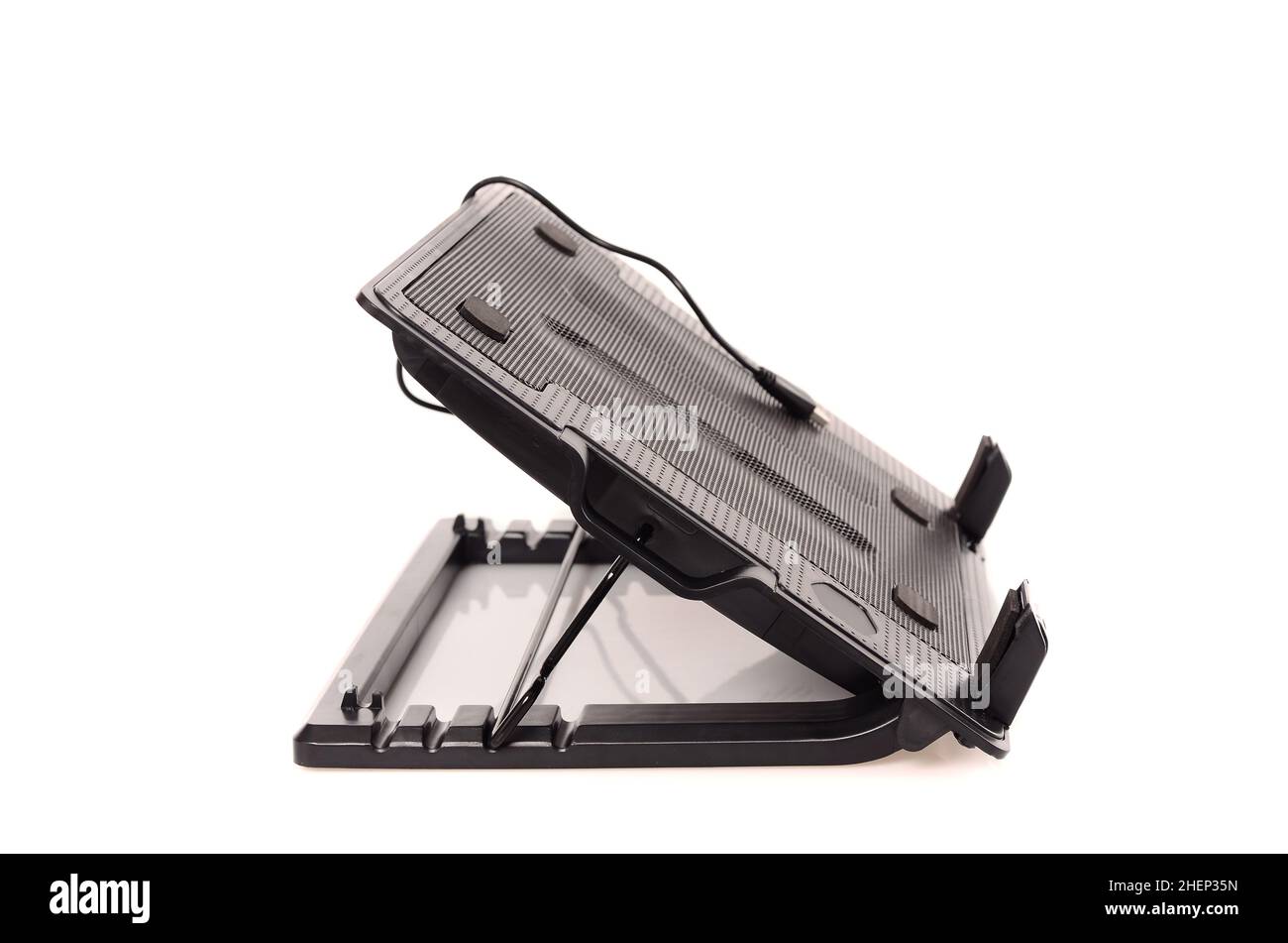 Notebook stand on a white background Stock Photo