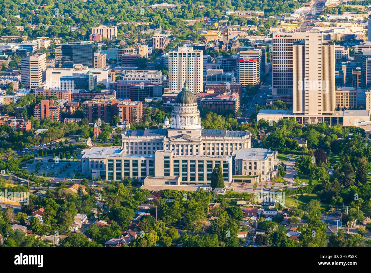 salt lake city,utah,usa. 2017/06/14 : beautiful salt lake city at sunset. Stock Photo