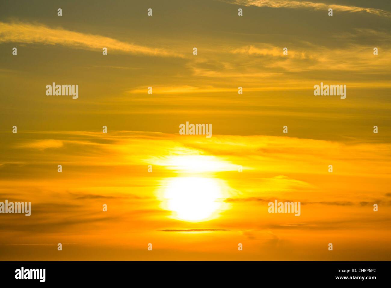 sunset sky with cloudy for background Stock Photo - Alamy