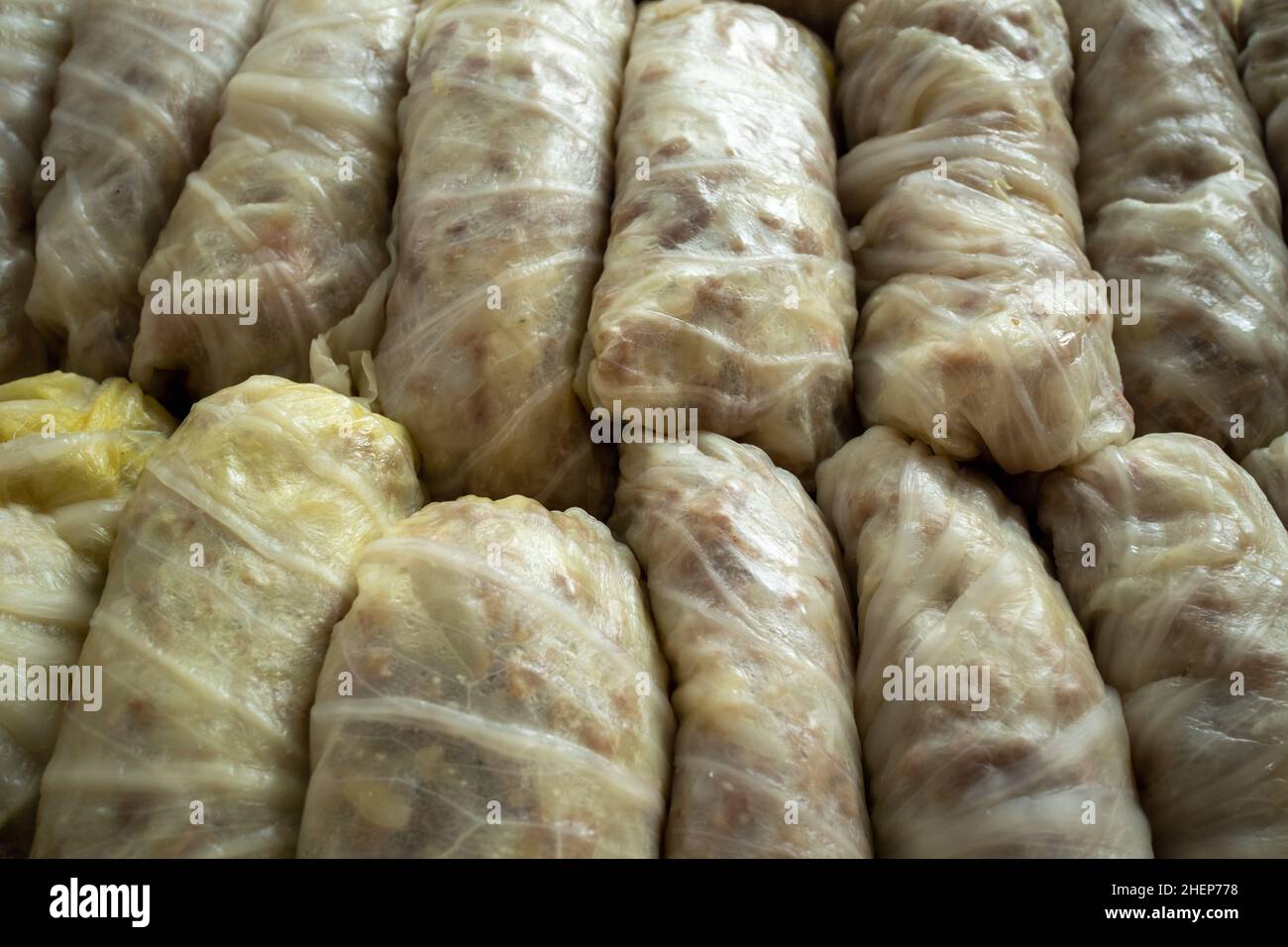Homemade Sarma Tuffed Cabbage Rolls Traditional Balkan Food Stock