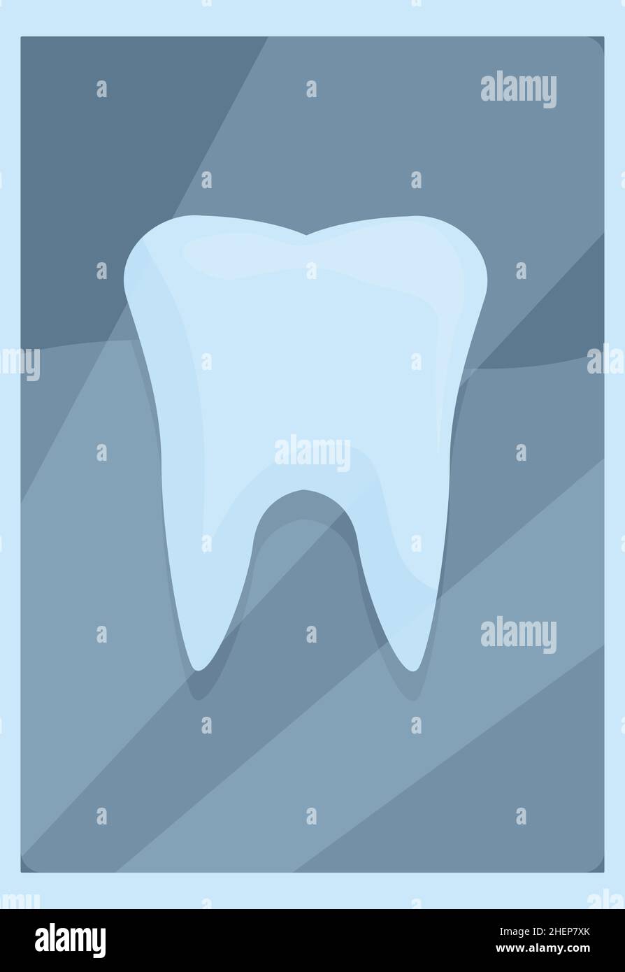 Xray tooth scan icon cartoon vector. Dentist scanner. Radiology doctor Stock Vector