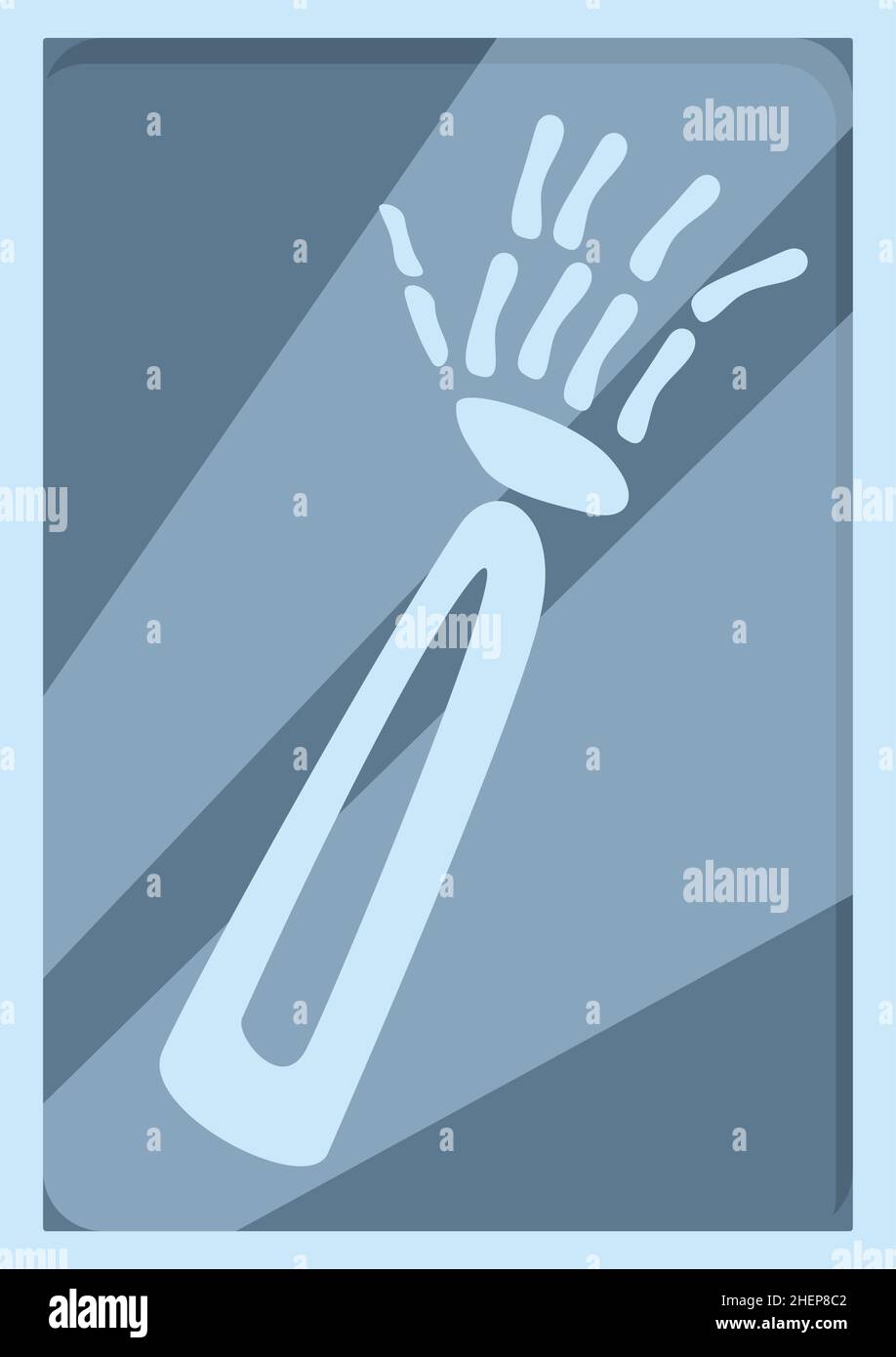 Xray arm scan icon cartoon vector. Doctor radiology. Medical machine Stock Vector