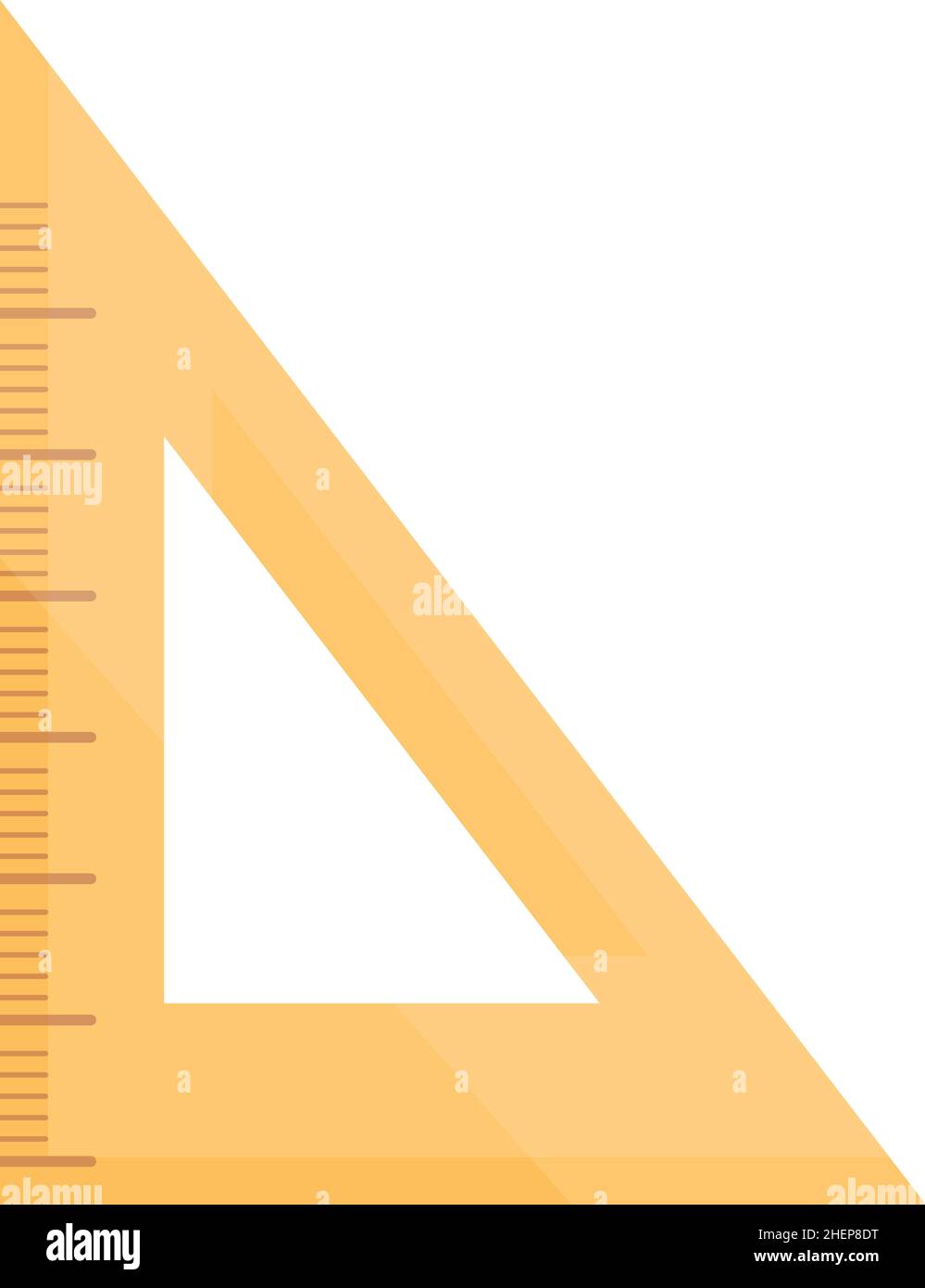 Wood angle ruler icon cartoon vector. Triangle pencil. Scale measure ...