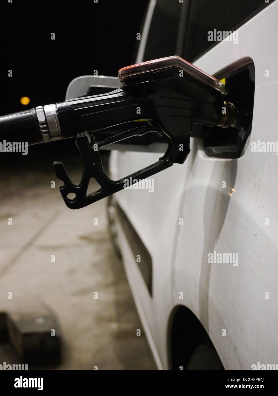 someone filling up car Stock Photo