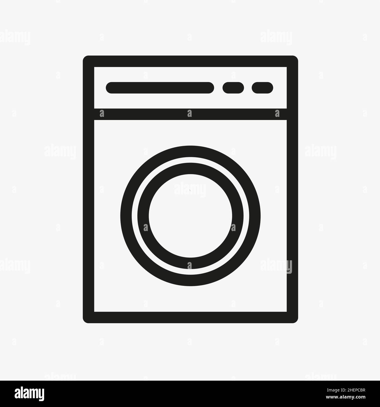 Washing machine line icon on white background Stock Vector Image & Art ...