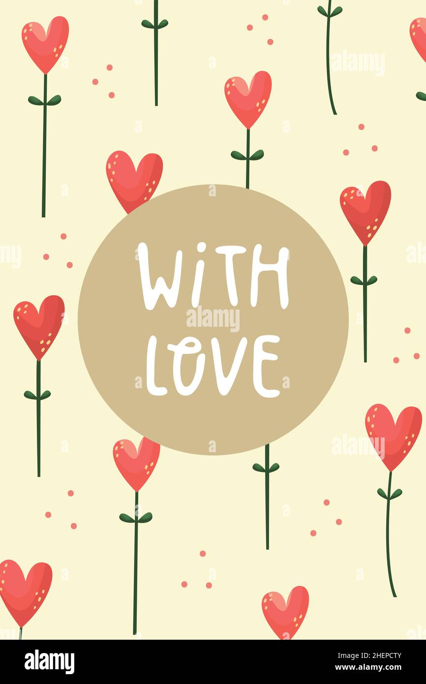 Vector set of Valentines day greeting cards. Flat style Stock Vector ...