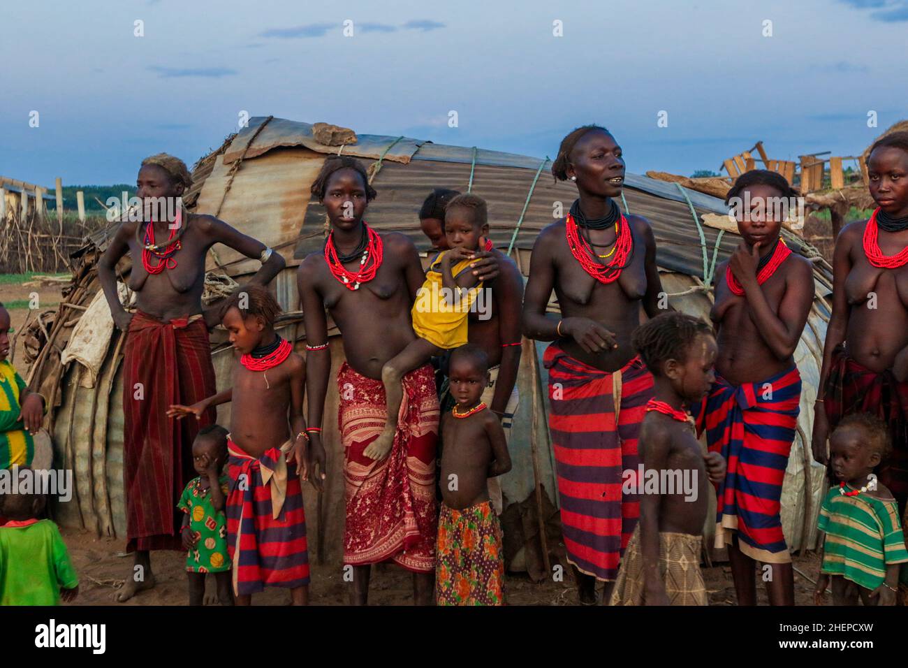 Dassanech Tribe People in the Local Village Stock Photo - Alamy